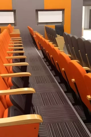 Durable and high quality conference seat manufacturing.