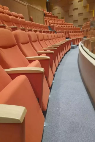 Durable and high quality conference seat manufacturing.