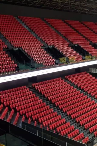 Durable and high quality stadium seats produced in Europe.