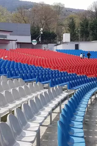 Durable and high quality stadium seats produced in Europe.