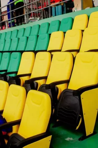 Durable and high quality stadium seats produced in Europe.