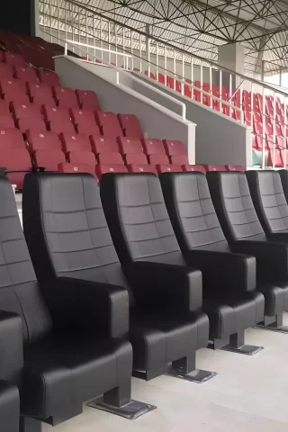 Durable and high quality stadium seats produced in Europe.