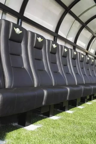 Durable and high quality stadium seats produced in Europe.