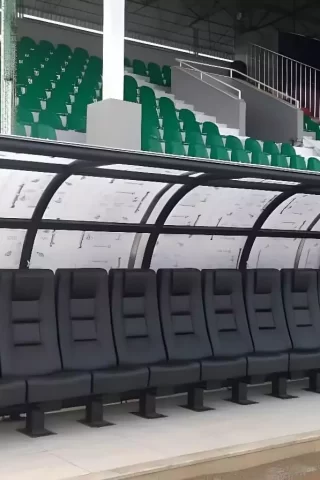 Durable and high quality stadium seats produced in Europe.