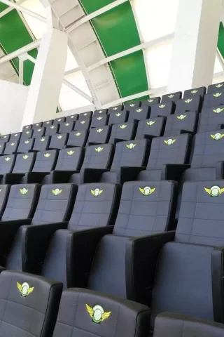 Durable and high quality stadium seats produced in Europe.